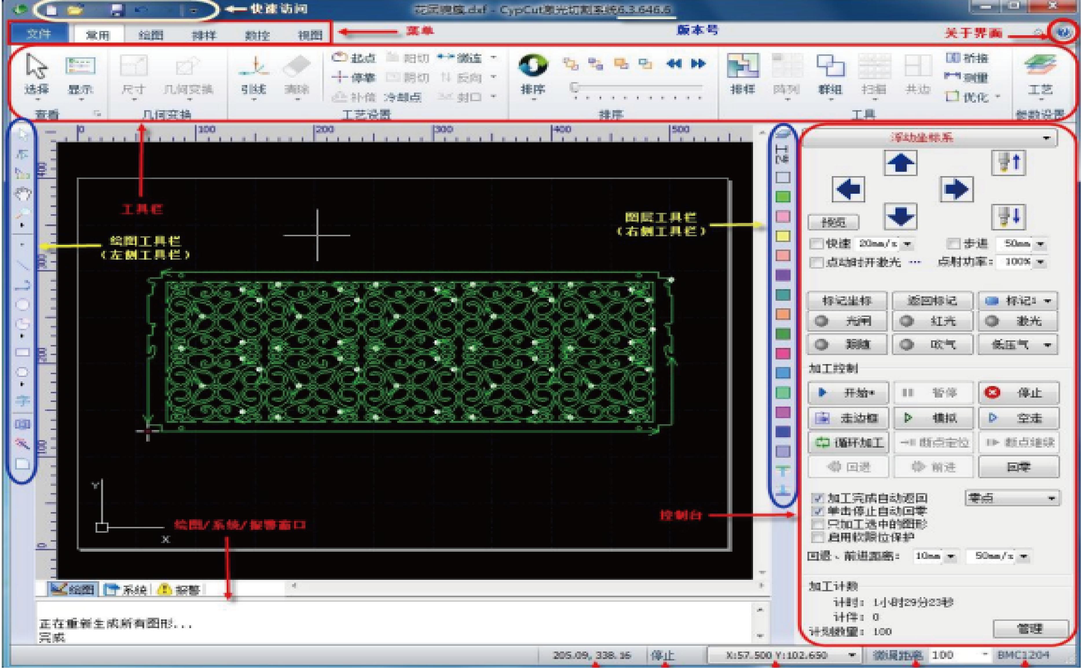 CNC System of fiber cutting laser machine