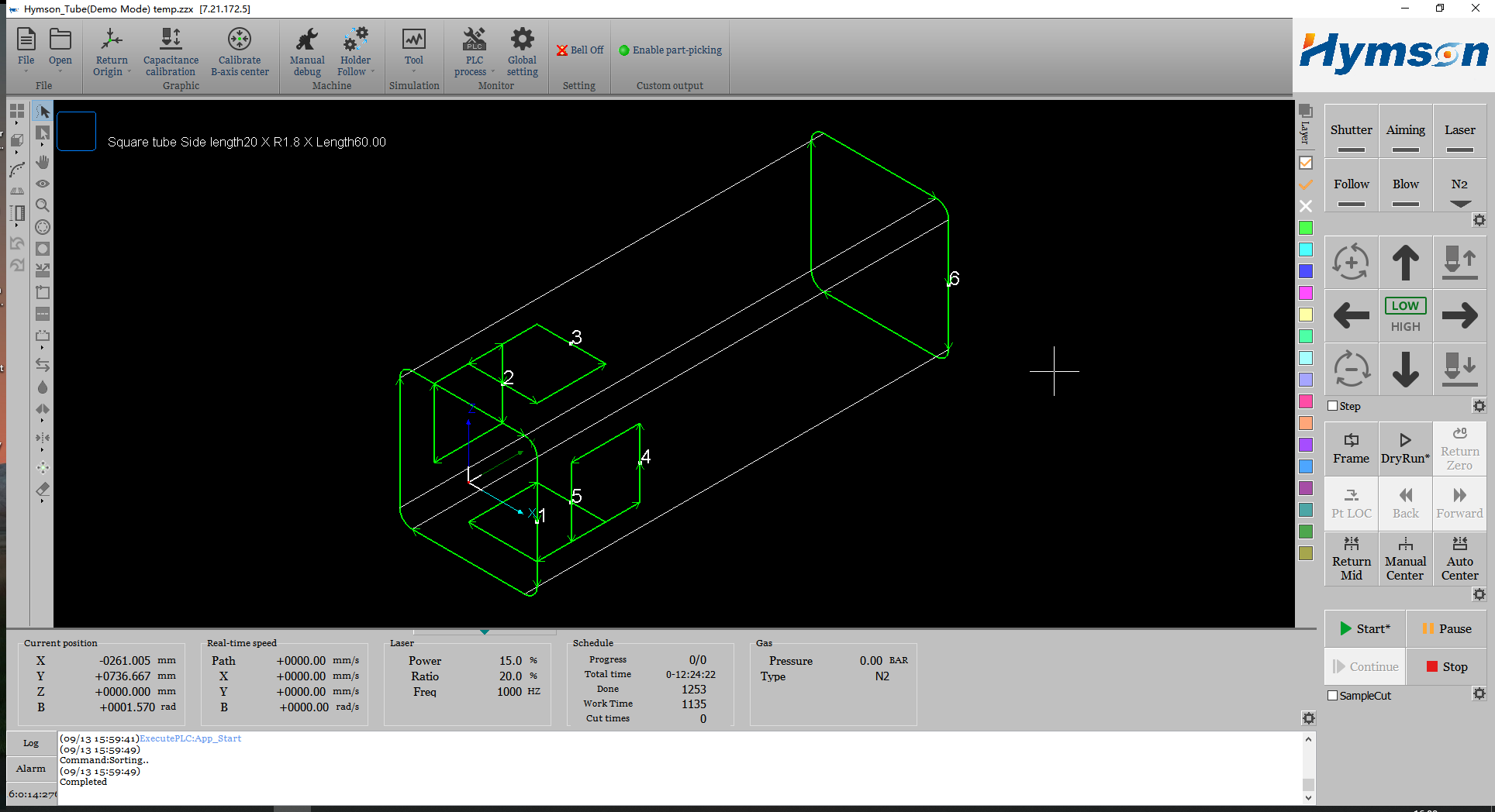 metal tube cutter control system